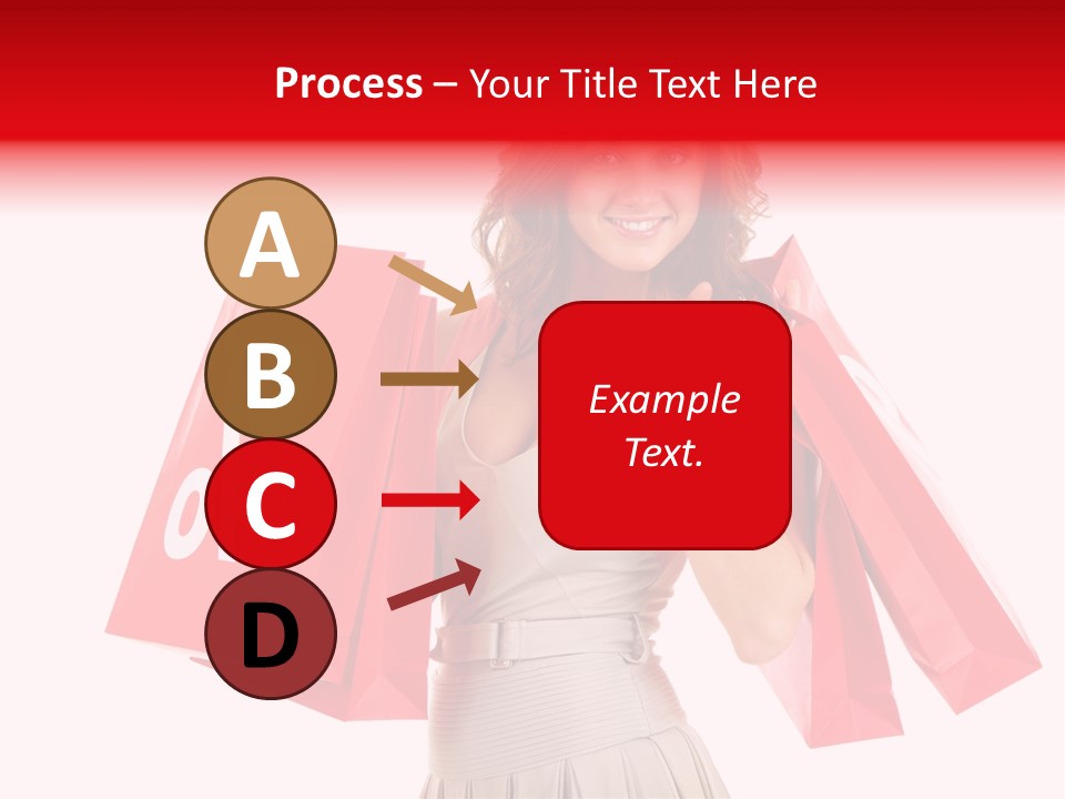 A Woman Holding Shopping Bags And A Sale Sign PowerPoint Template