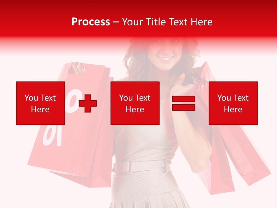 A Woman Holding Shopping Bags And A Sale Sign PowerPoint Template