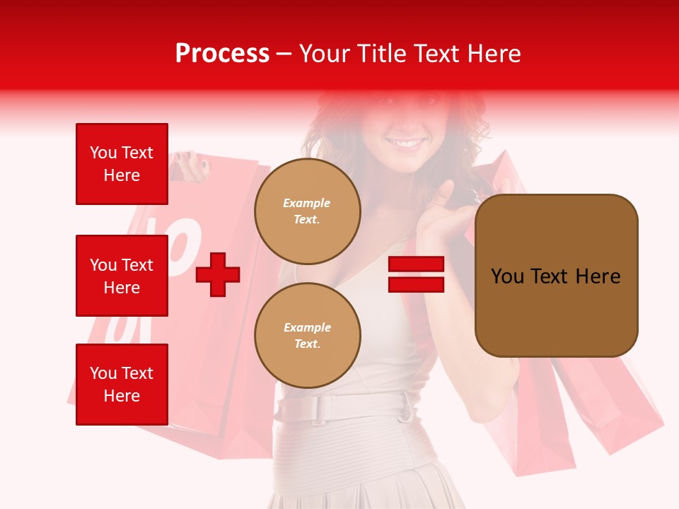 A Woman Holding Shopping Bags And A Sale Sign PowerPoint Template