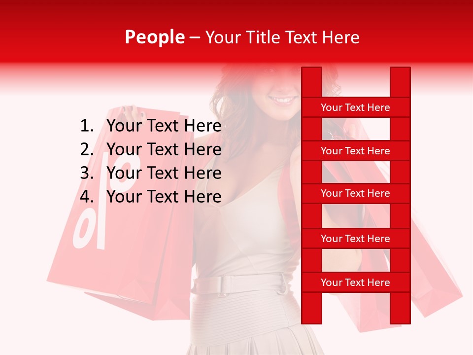 A Woman Holding Shopping Bags And A Sale Sign PowerPoint Template