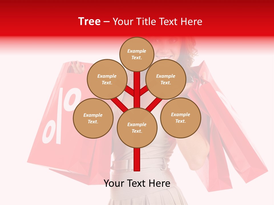 A Woman Holding Shopping Bags And A Sale Sign PowerPoint Template