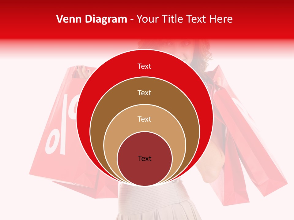 A Woman Holding Shopping Bags And A Sale Sign PowerPoint Template