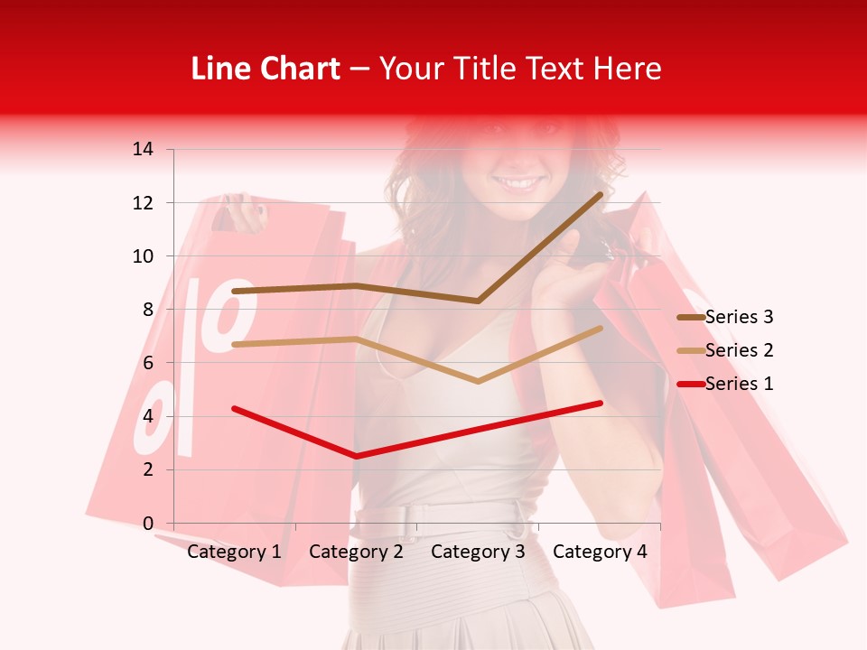 A Woman Holding Shopping Bags And A Sale Sign PowerPoint Template