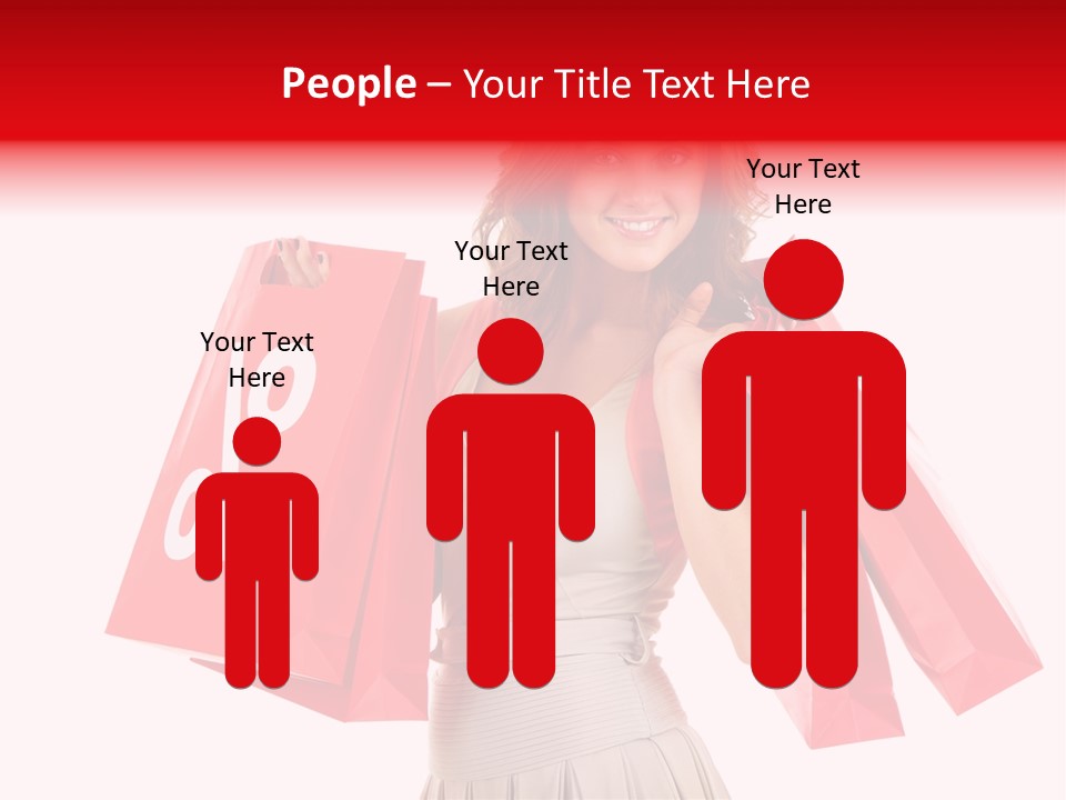 A Woman Holding Shopping Bags And A Sale Sign PowerPoint Template