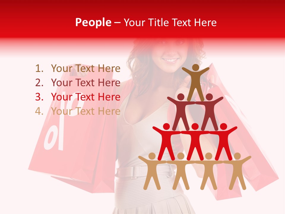 A Woman Holding Shopping Bags And A Sale Sign PowerPoint Template