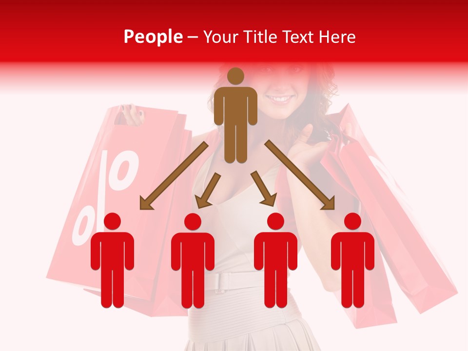 A Woman Holding Shopping Bags And A Sale Sign PowerPoint Template