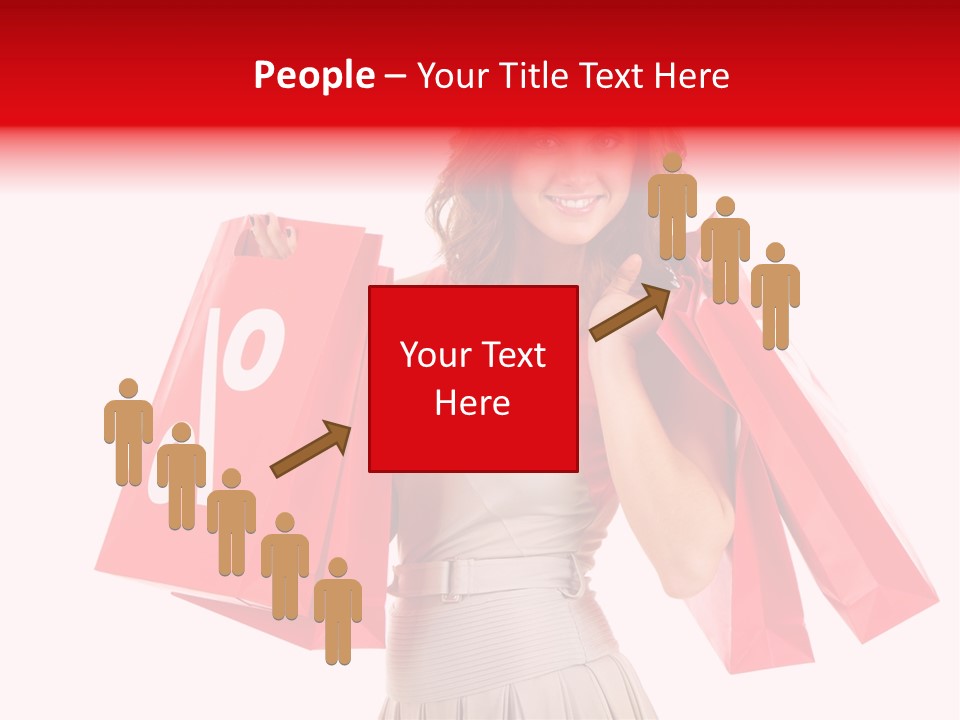 A Woman Holding Shopping Bags And A Sale Sign PowerPoint Template
