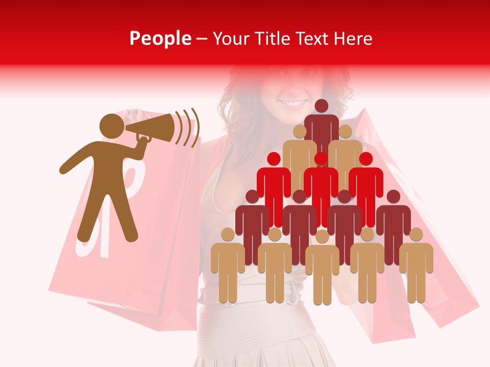 A Woman Holding Shopping Bags And A Sale Sign PowerPoint Template