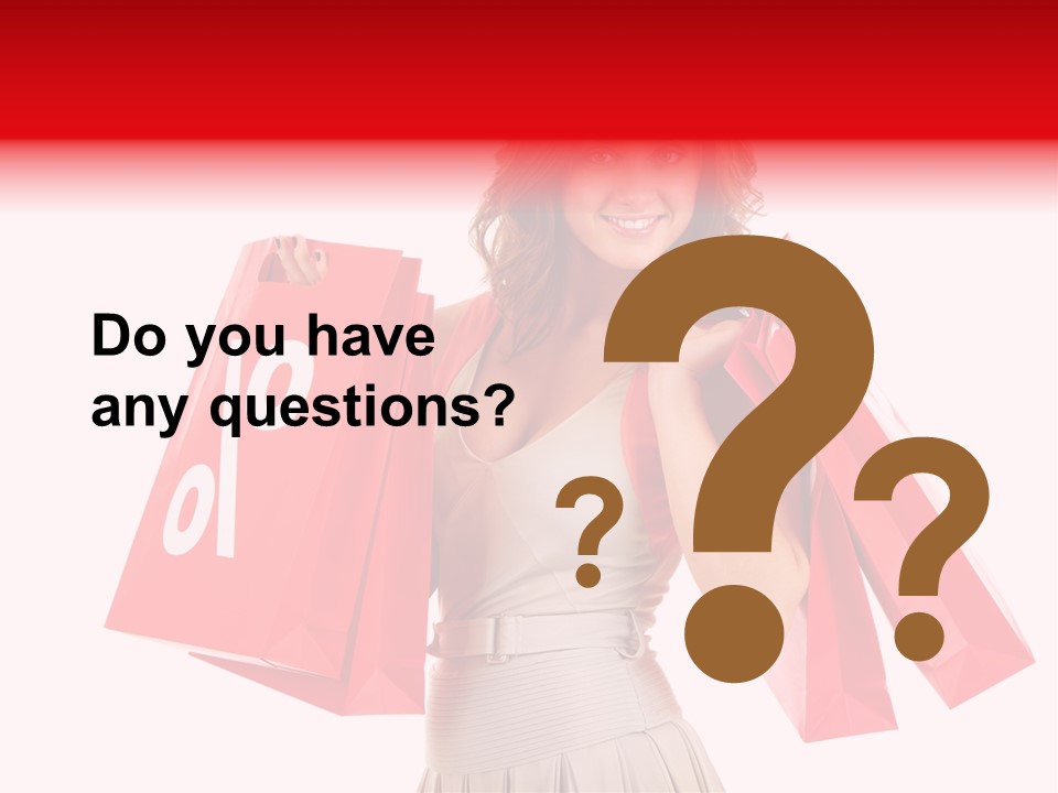 A Woman Holding Shopping Bags And A Sale Sign PowerPoint Template