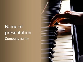 A Person Playing A Piano Powerpoint Presentation PowerPoint Template