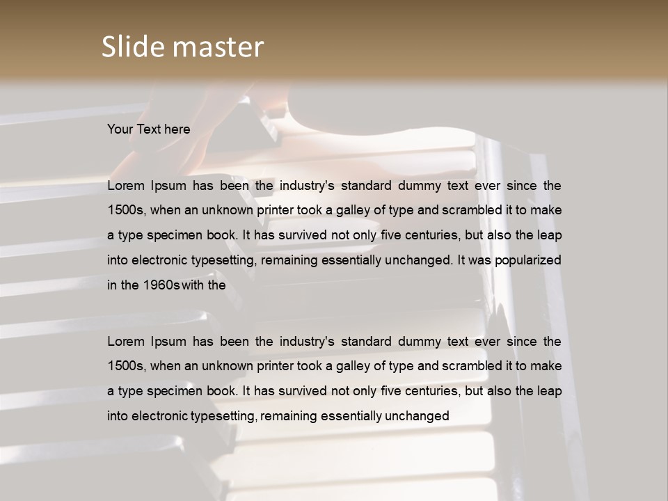 A Person Playing A Piano Powerpoint Presentation PowerPoint Template