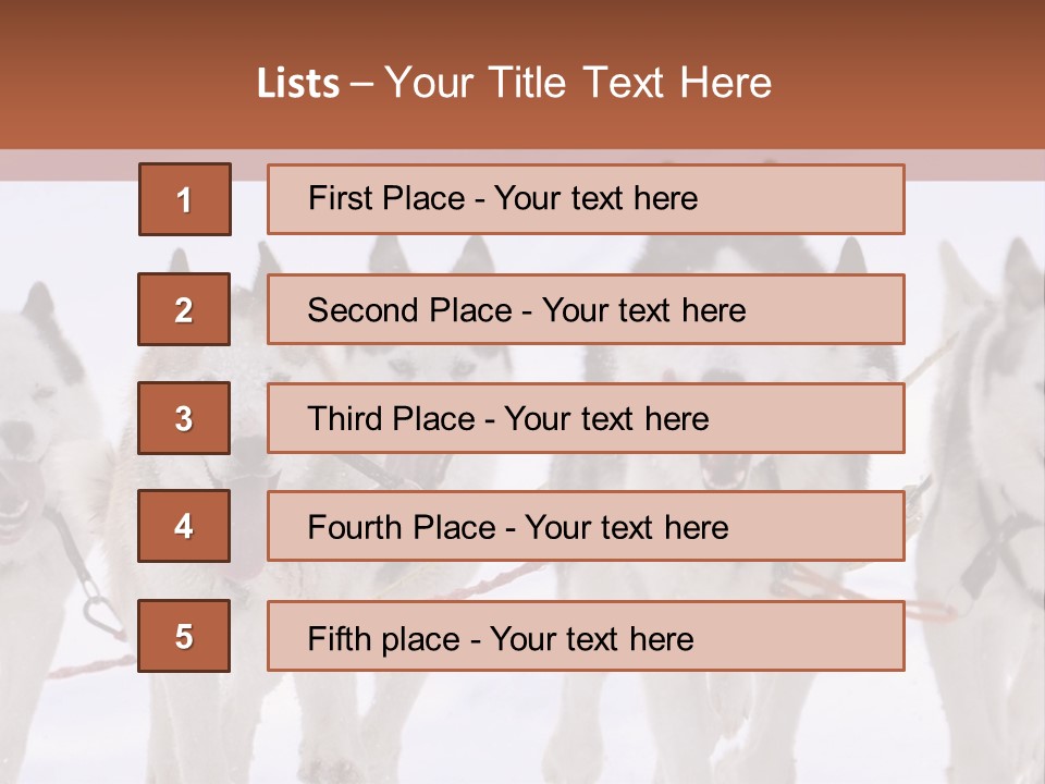 Canine Huskys Team PowerPoint Template