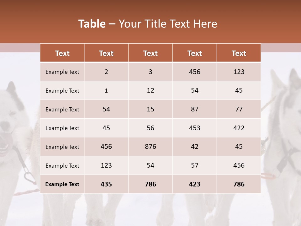 Canine Huskys Team PowerPoint Template