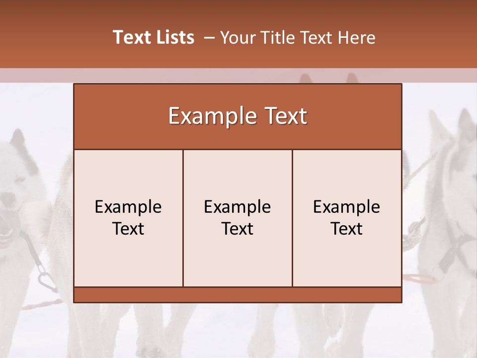 Canine Huskys Team PowerPoint Template