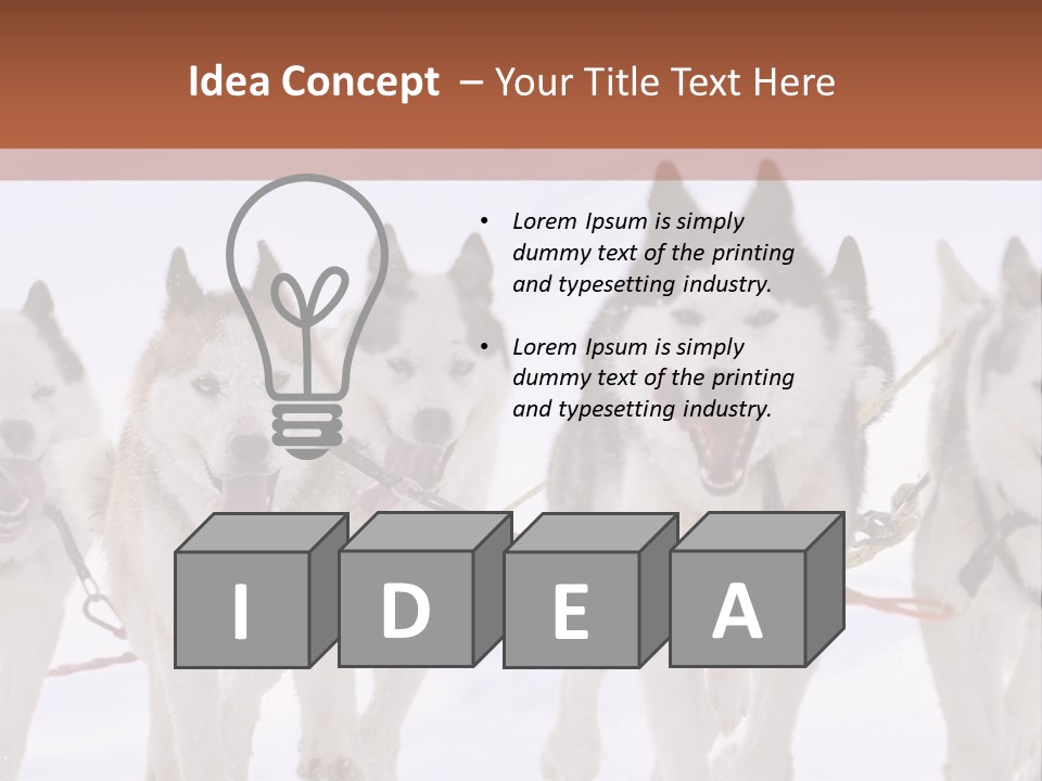 Canine Huskys Team PowerPoint Template