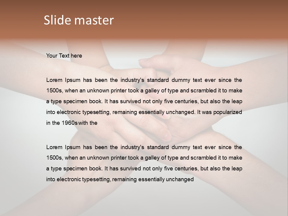 A Group Of People Holding Hands In A Circle PowerPoint Template