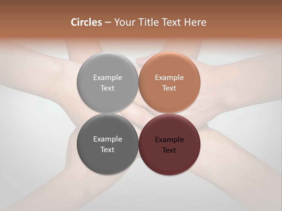 A Group Of People Holding Hands In A Circle PowerPoint Template