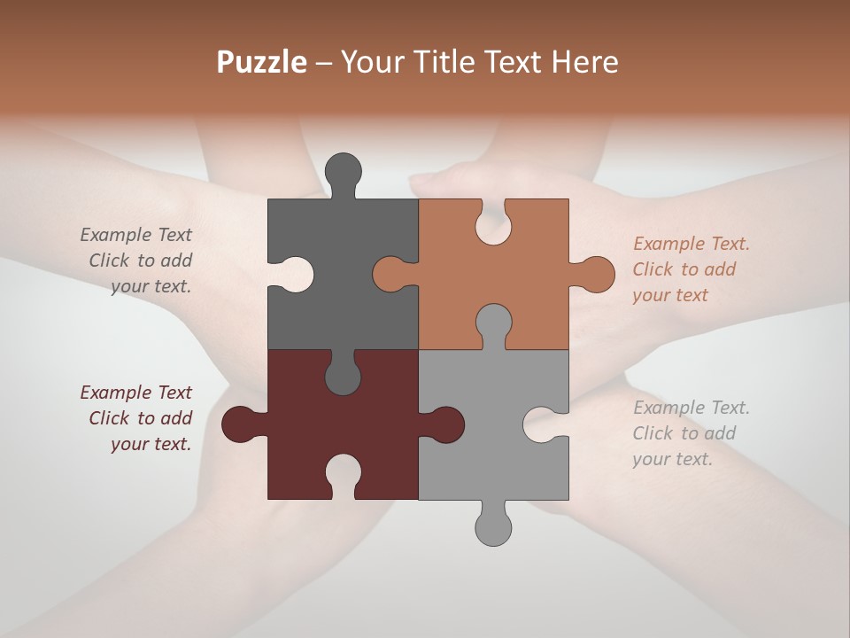 A Group Of People Holding Hands In A Circle PowerPoint Template