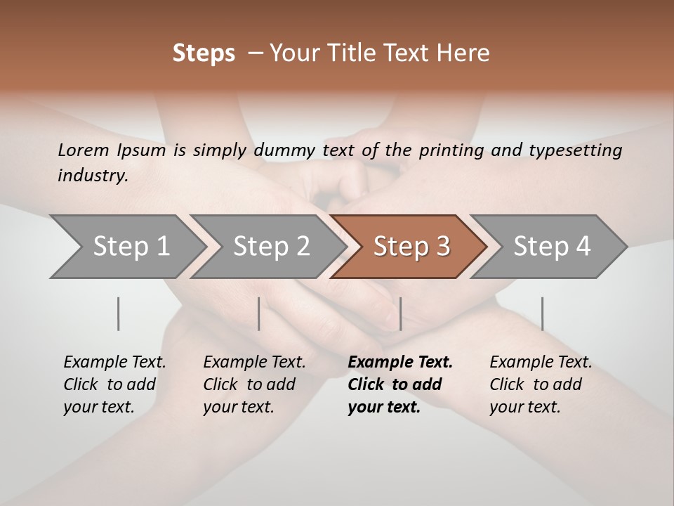A Group Of People Holding Hands In A Circle PowerPoint Template