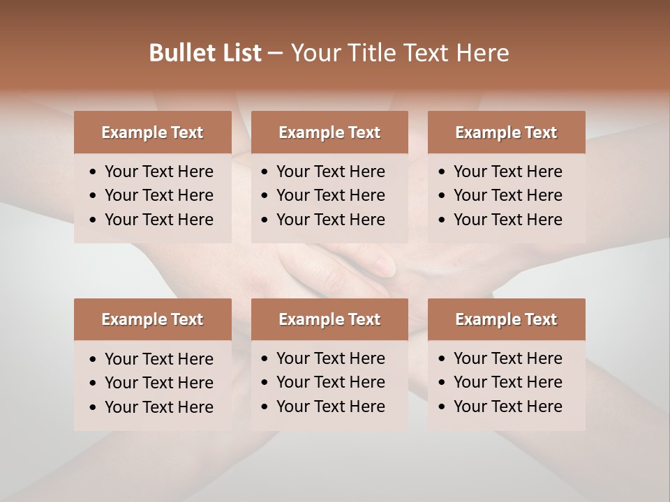 A Group Of People Holding Hands In A Circle PowerPoint Template