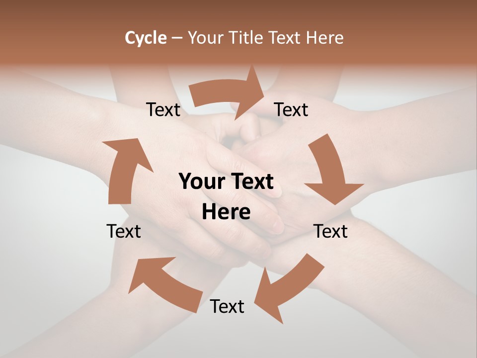 A Group Of People Holding Hands In A Circle PowerPoint Template