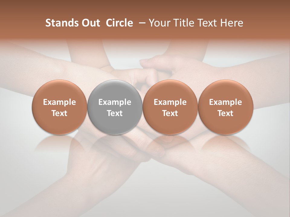 A Group Of People Holding Hands In A Circle PowerPoint Template