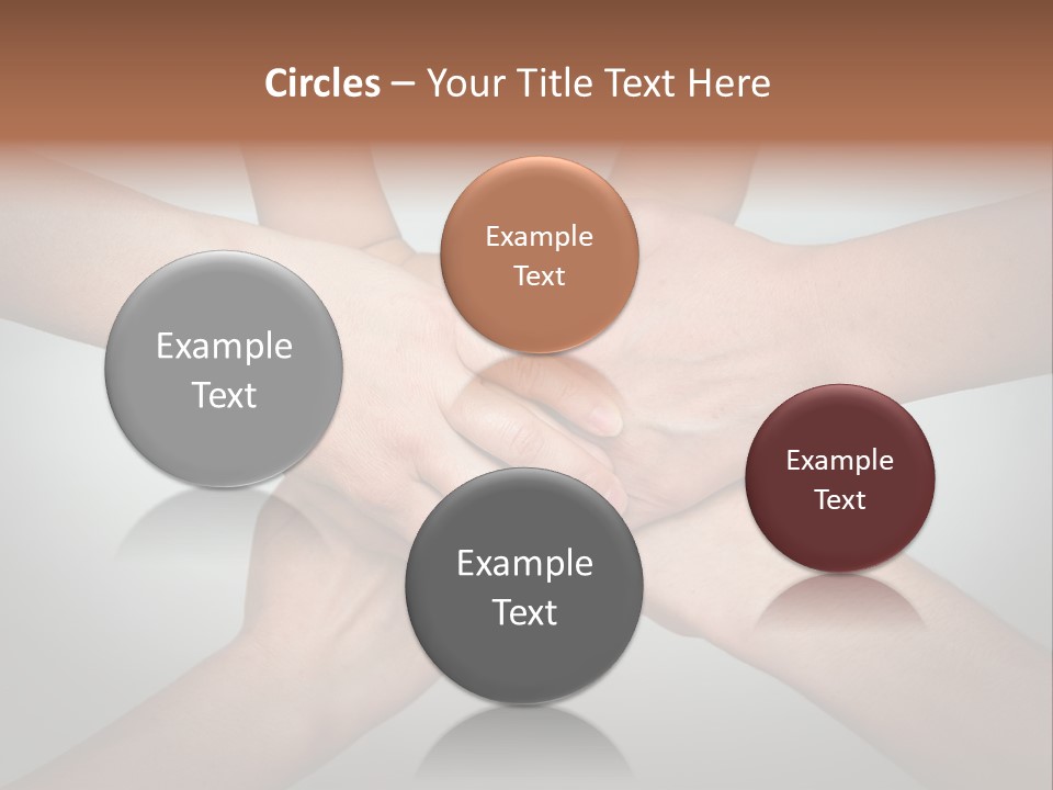 A Group Of People Holding Hands In A Circle PowerPoint Template