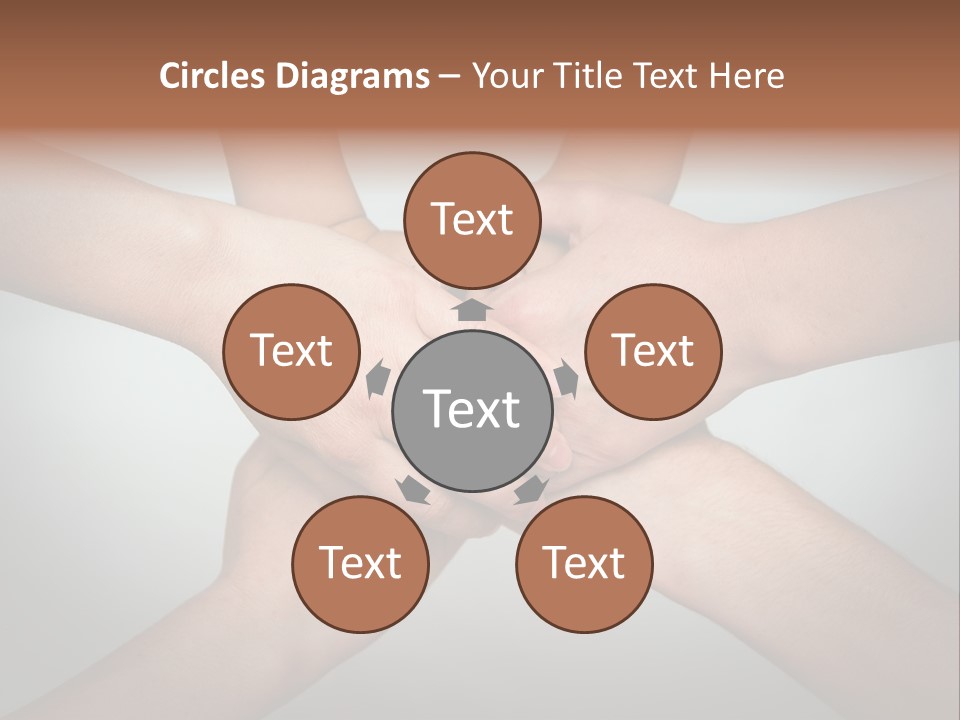 A Group Of People Holding Hands In A Circle PowerPoint Template