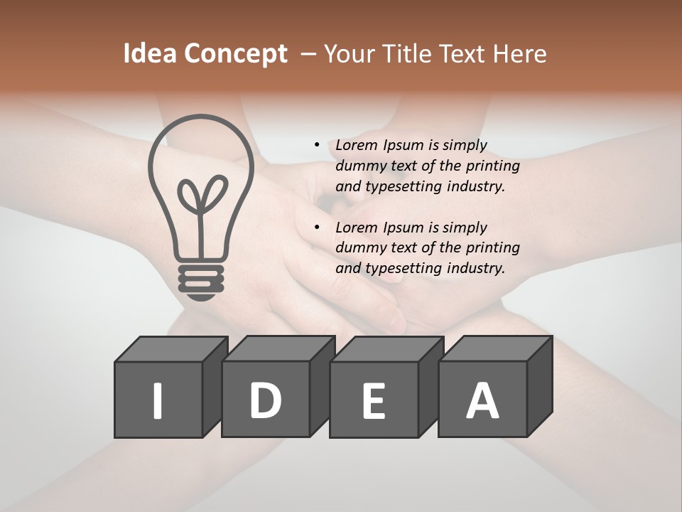 A Group Of People Holding Hands In A Circle PowerPoint Template