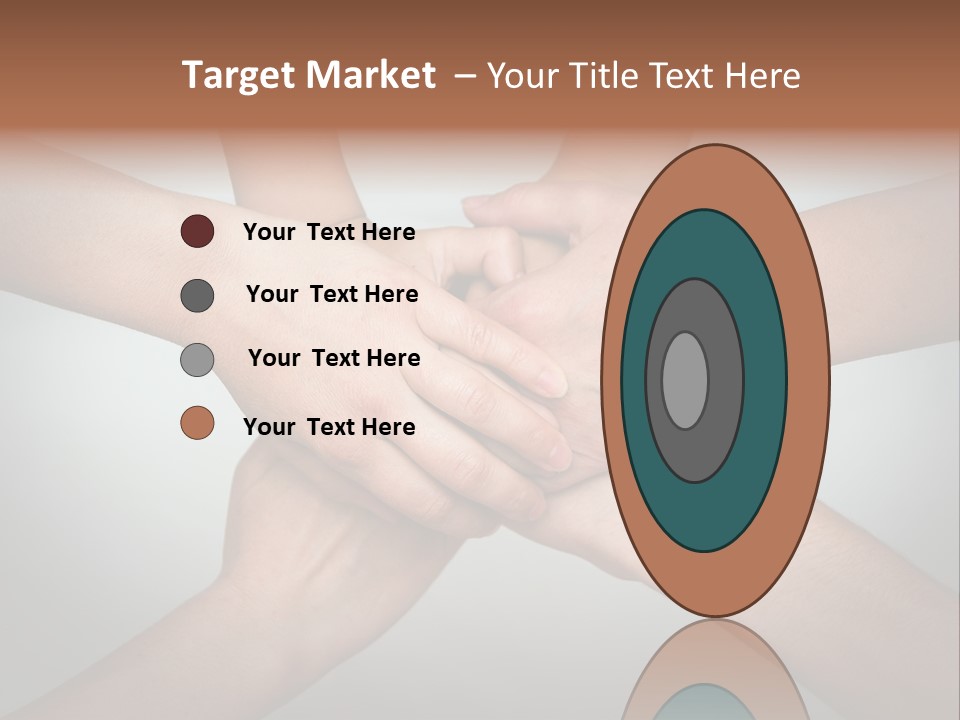 A Group Of People Holding Hands In A Circle PowerPoint Template