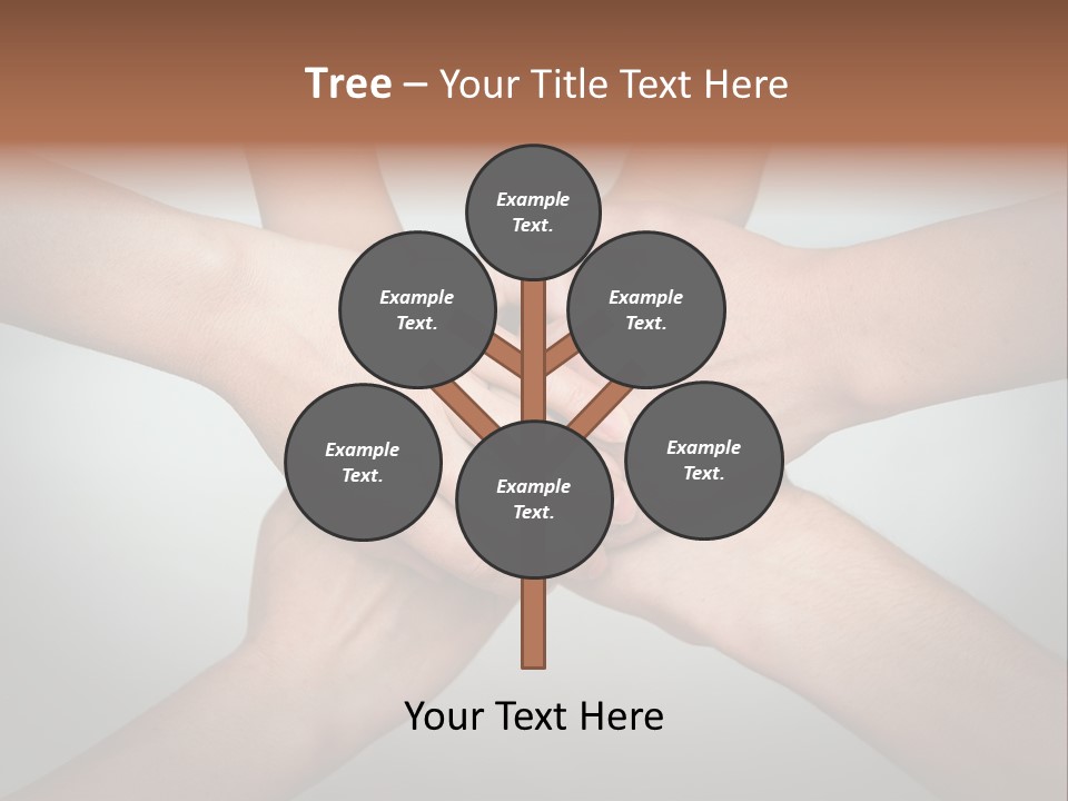 A Group Of People Holding Hands In A Circle PowerPoint Template