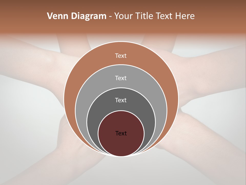 A Group Of People Holding Hands In A Circle PowerPoint Template