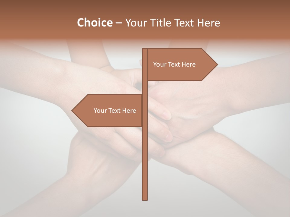 A Group Of People Holding Hands In A Circle PowerPoint Template