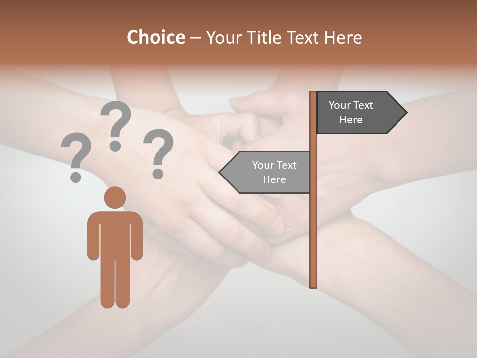 A Group Of People Holding Hands In A Circle PowerPoint Template