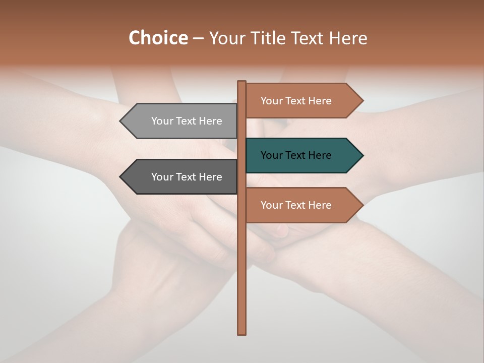 A Group Of People Holding Hands In A Circle PowerPoint Template