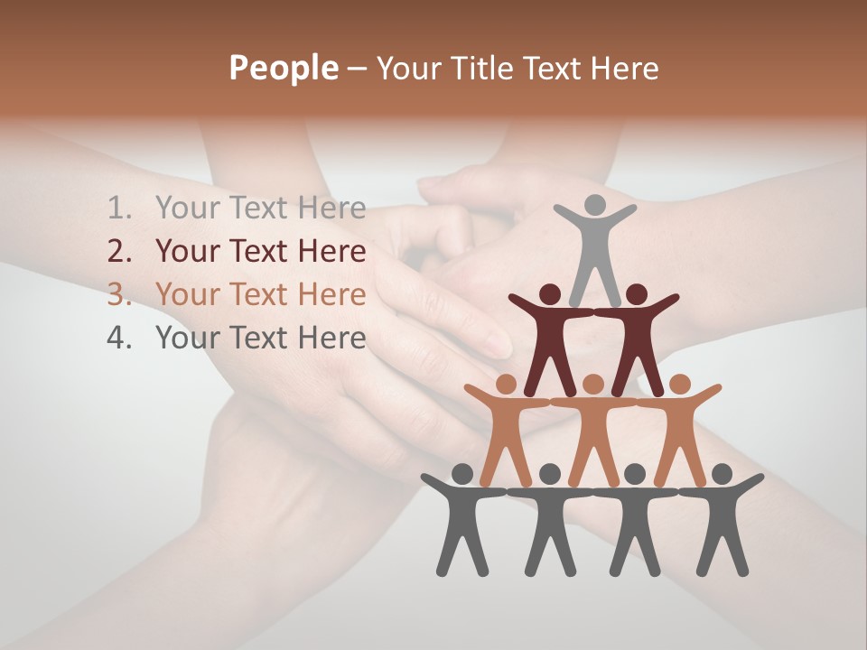 A Group Of People Holding Hands In A Circle PowerPoint Template