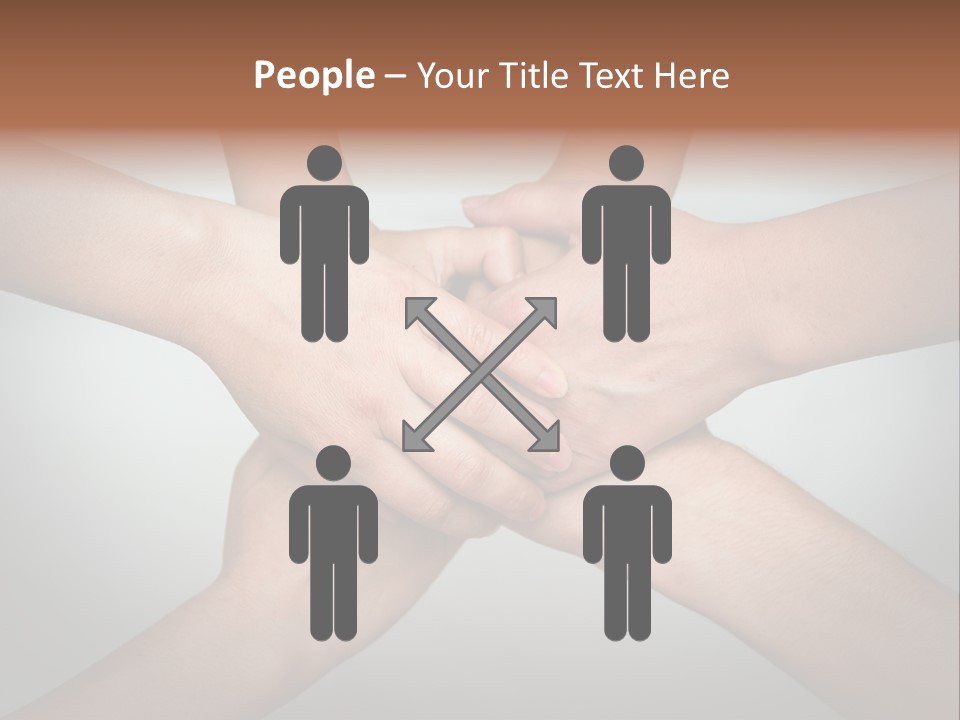 A Group Of People Holding Hands In A Circle PowerPoint Template