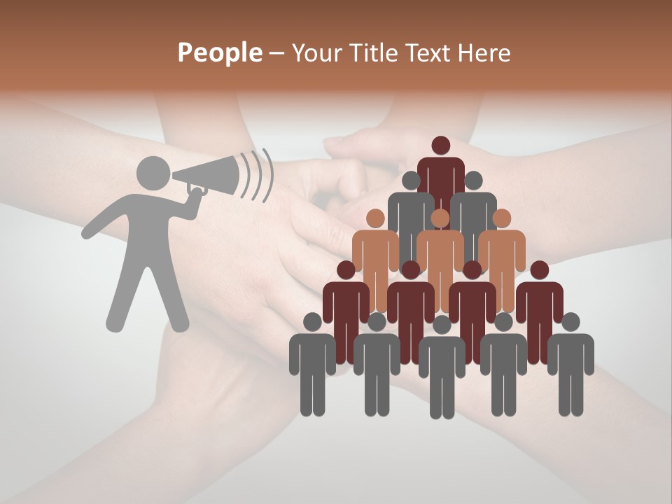 A Group Of People Holding Hands In A Circle PowerPoint Template