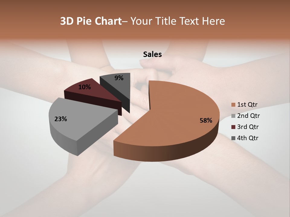 A Group Of People Holding Hands In A Circle PowerPoint Template
