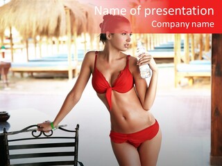 Beach Tropical Person PowerPoint Template