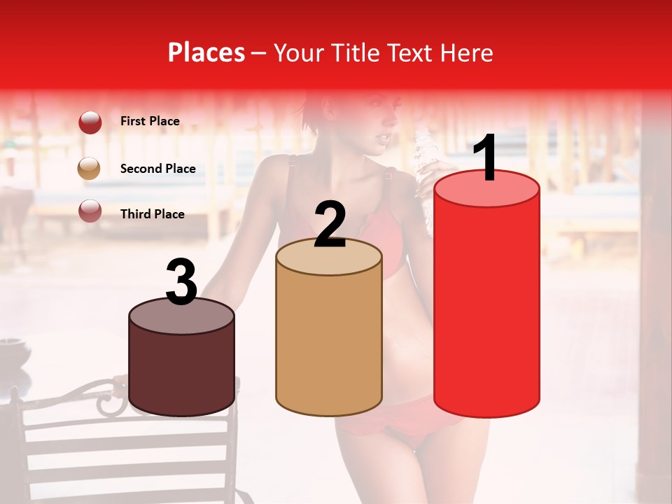 Beach Tropical Person PowerPoint Template