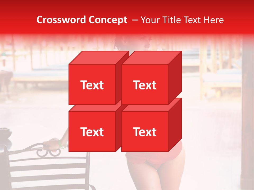 Beach Tropical Person PowerPoint Template