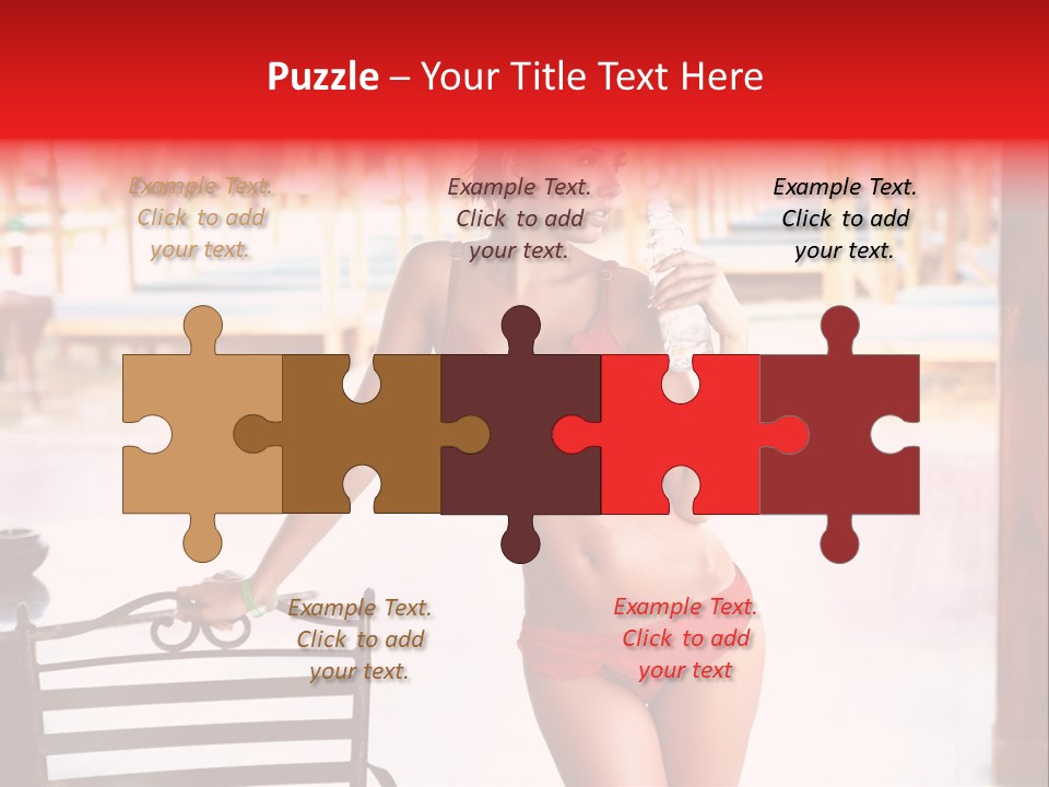 Beach Tropical Person PowerPoint Template