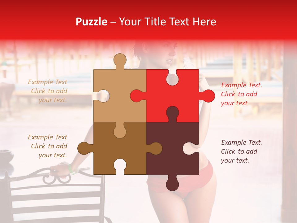 Beach Tropical Person PowerPoint Template