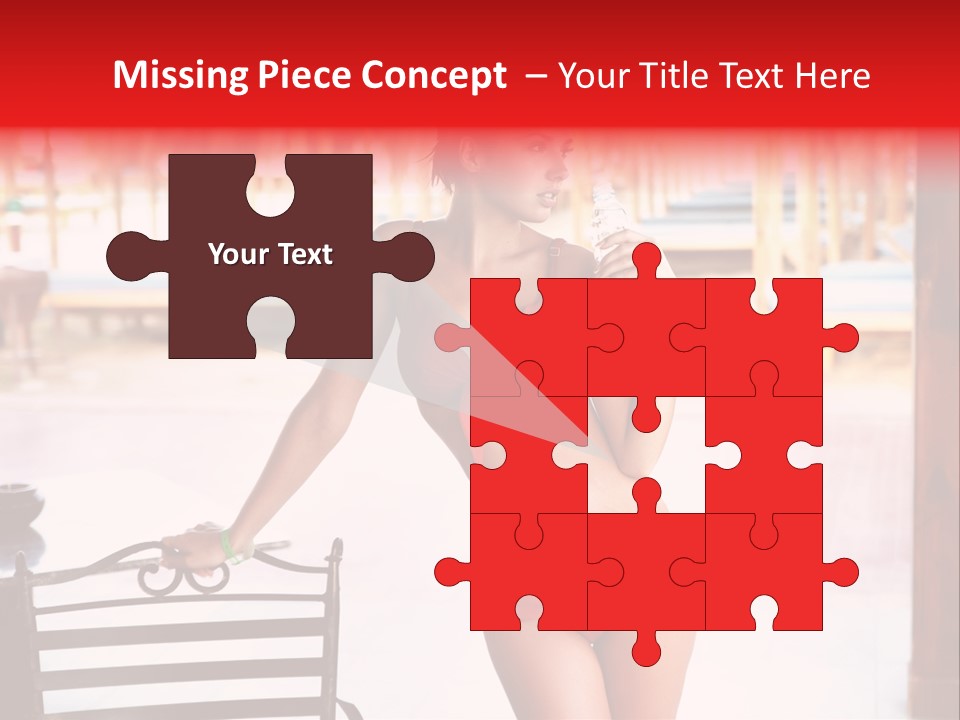 Beach Tropical Person PowerPoint Template