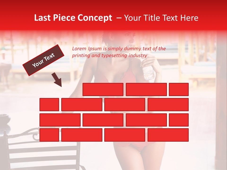 Beach Tropical Person PowerPoint Template