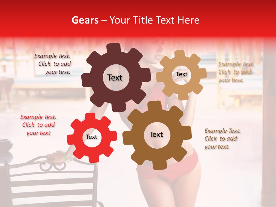 Beach Tropical Person PowerPoint Template