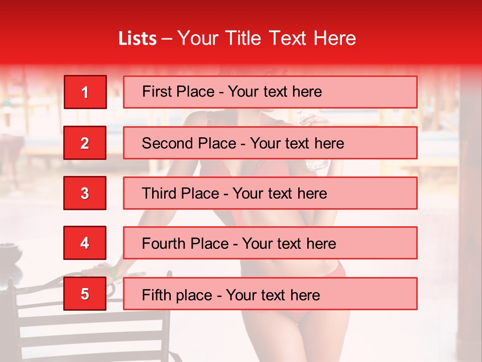 Beach Tropical Person PowerPoint Template