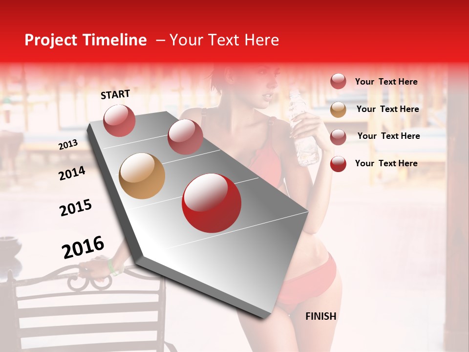 Beach Tropical Person PowerPoint Template