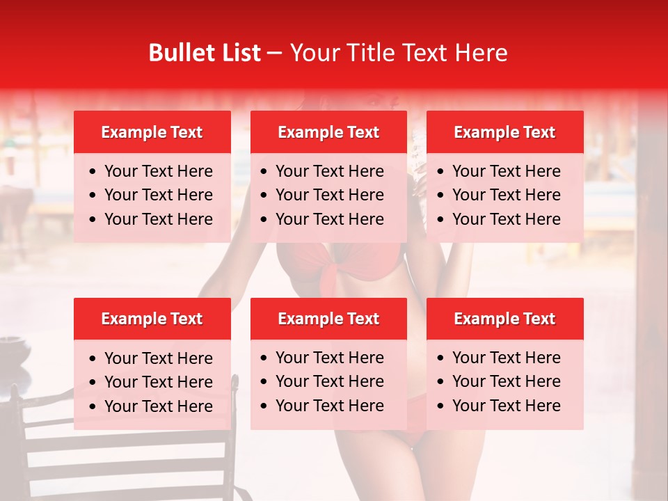 Beach Tropical Person PowerPoint Template